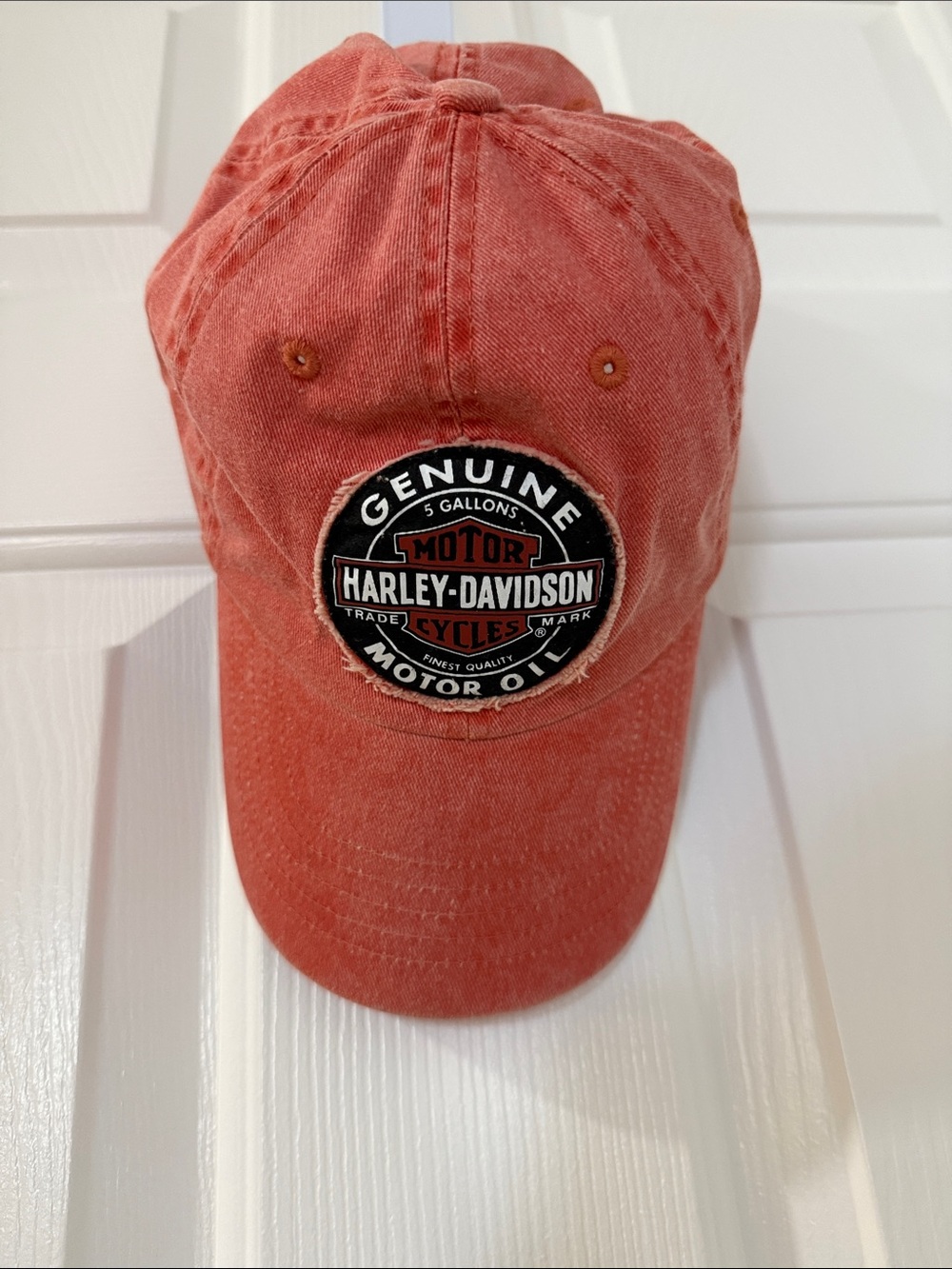 Harley-Davidson Washed Orange Logo Baseball Cap